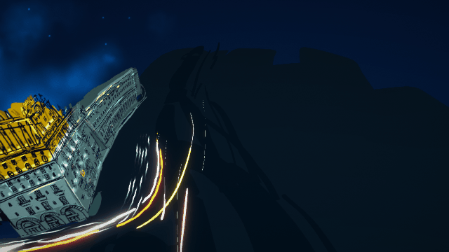 animated night city