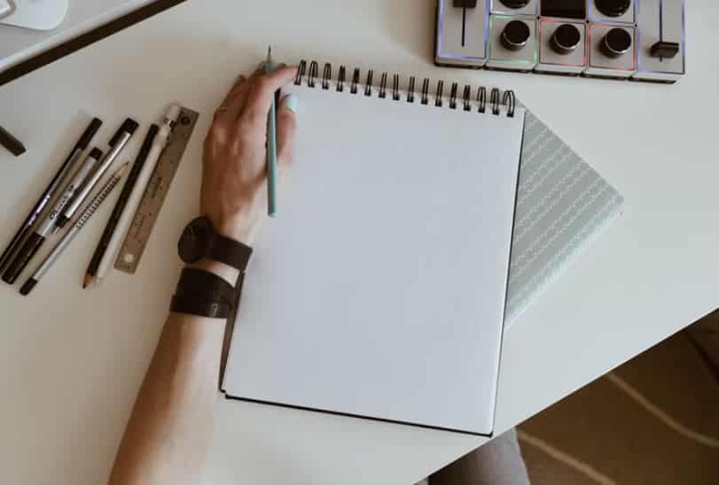 blank sketchbook