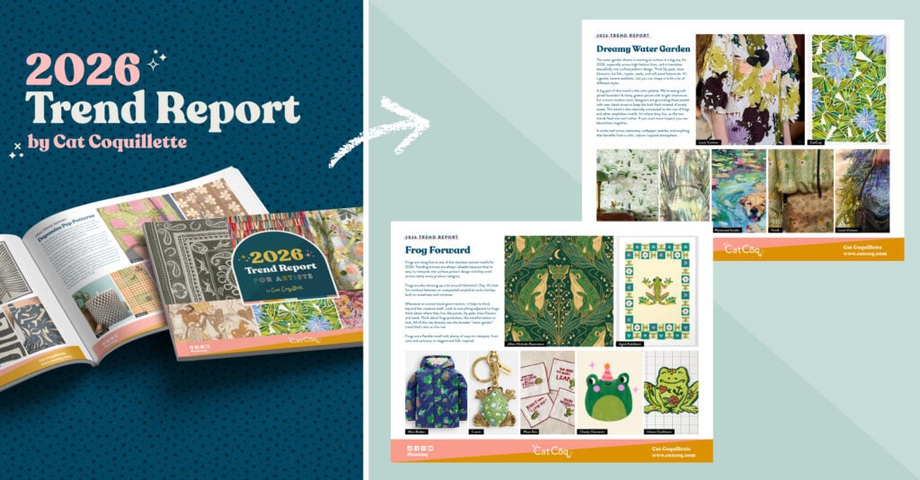 Cover and pages of the 2026 Trend Report by Cat Coquillette