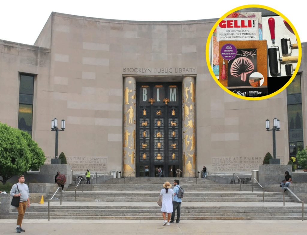 front of the Brooklyn Public Library